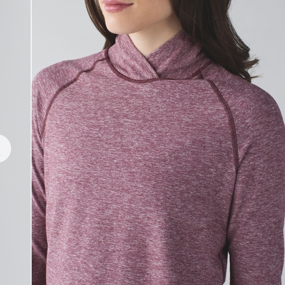 Lululemon Women’s Warm Your Core Long Sleeve Tee, Heathered Maroon size 6/8? - Picture 2 of 14